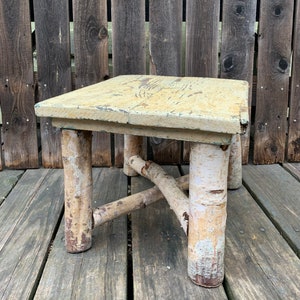 Rustic Birch Wood Log Step Stool Wood Plant Stand Riser DM5 - Etsy