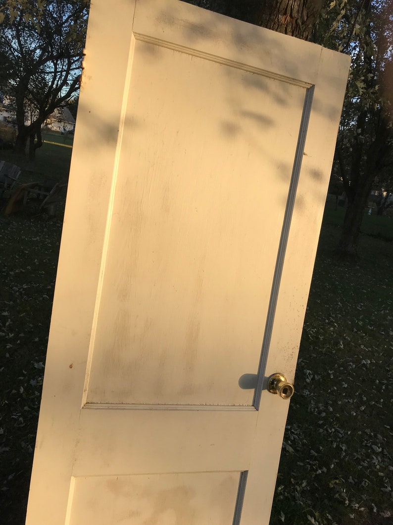 Antique Two Panel Interior Wood Door Replacement Reclaimed Etsy