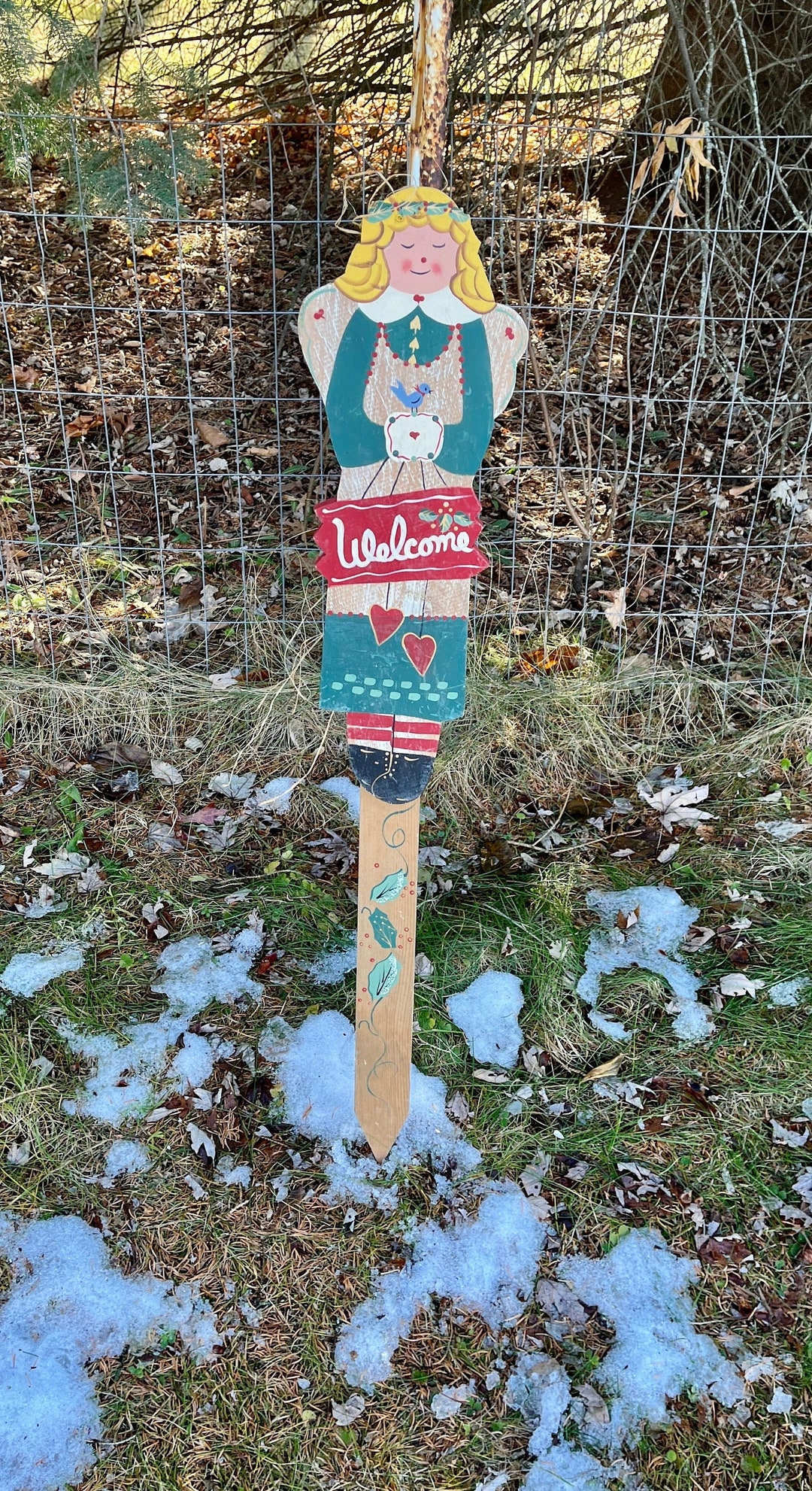 Vintage Christmas Outdoor Decor Christmas Angel Yard Stake Etsy UK Vintage Christmas Outdoor Decor