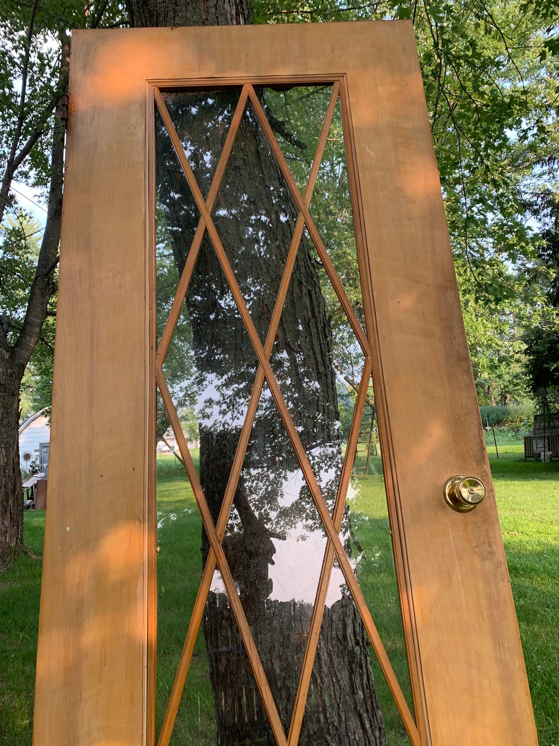 Antique Wood Exterior Entry Window Door With Grid Cottage Antique Wood Exterior Entry Window Door With Grid Cottage