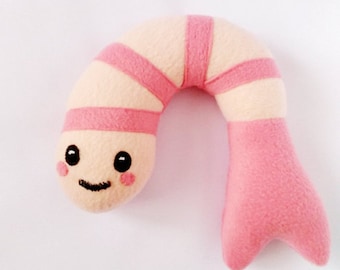 Gambas kawaii Peluche de peluche, peluche hecho a mano