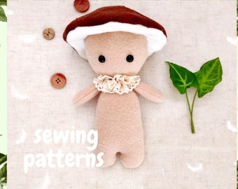 Mushroom plush Sewing Patterns toy