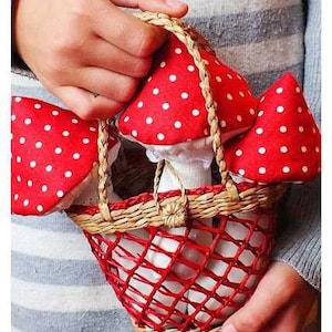 Mushroom plush Do it yourself  Sewing Patterns  toy  plush