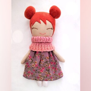 Personalized doll  Rag doll girl Cloth doll Baby&#39;s first doll Toddler gift Soft doll baby