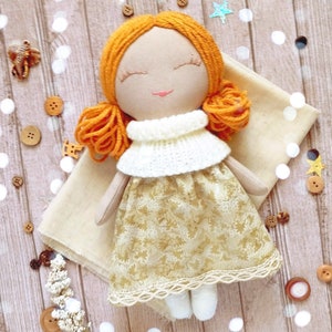 Personalized dolls  Rag doll girl Cloth doll Baby&#39;s first doll Toddler gift Soft doll baby handmade dolls First birthday gift girl