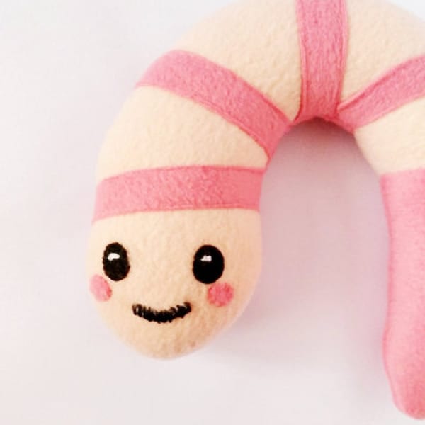 Shrimp kawaii Plush toy, handmade soft toy