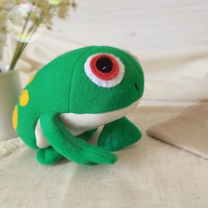 Sewing patterns toy and tutorial Frog plush pattern