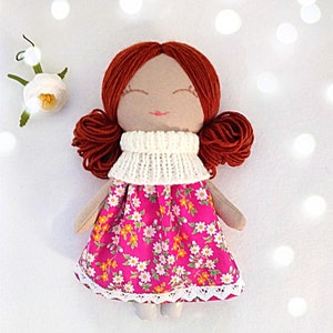 Baby girl gift  Rag doll girl Cloth doll Baby&#39;s first doll Toddler gift Soft doll baby Kids toys educational