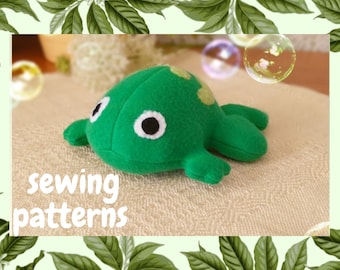 Plush or Rice Filled Mini Heat Pad Frog Sewing patterns  plush toy