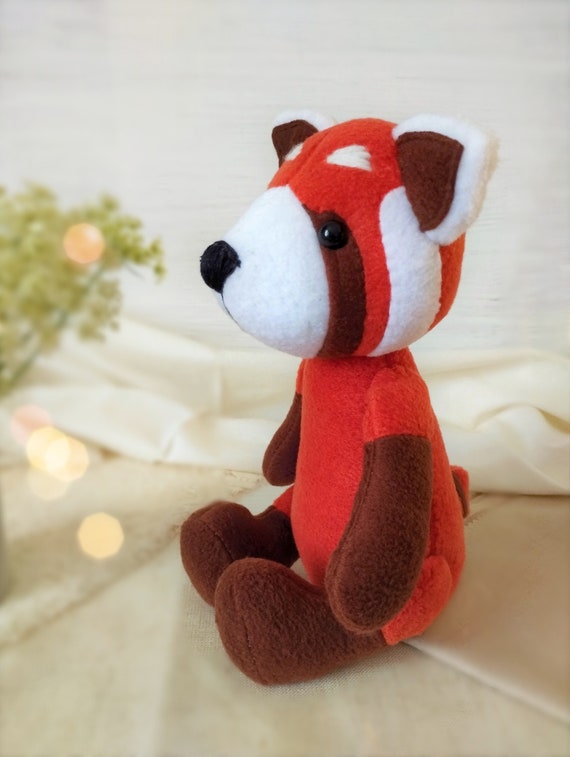 レッサーパンダのぬいぐるみ 自分で作る動物 縫い付けパターン