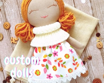 Dolls Rag doll girl Cloth doll Baby's first doll Toddler gift Soft doll baby handmade dolls First birthday gift girl