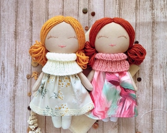 Personalized dolls  Rag doll girl Cloth doll Baby's first doll Toddler gift Soft doll baby handmade dolls First birthday gift girl