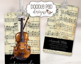 Violin Case Bag Tag | Instrument ID Tag | Music Teacher Gift