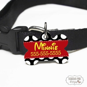 Dog Tag for Dogs Personalized Polka Dot Dog Name Tag for Cat Collar ID Tag Gift for Pet Owner