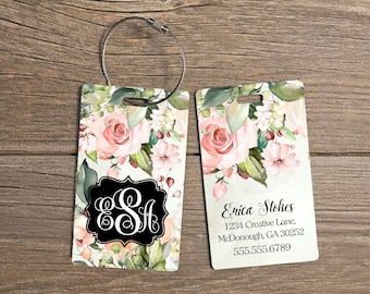 Personalized Luggage tag, Monogram Luggage Tag, Travel Gift for her