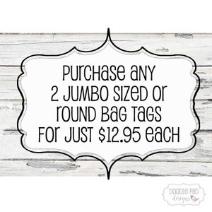 Bulk Luggage Tags Discounted Jumbo and Round Bag Tags