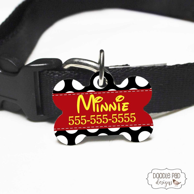 Disney Pet Name Tag Etsy