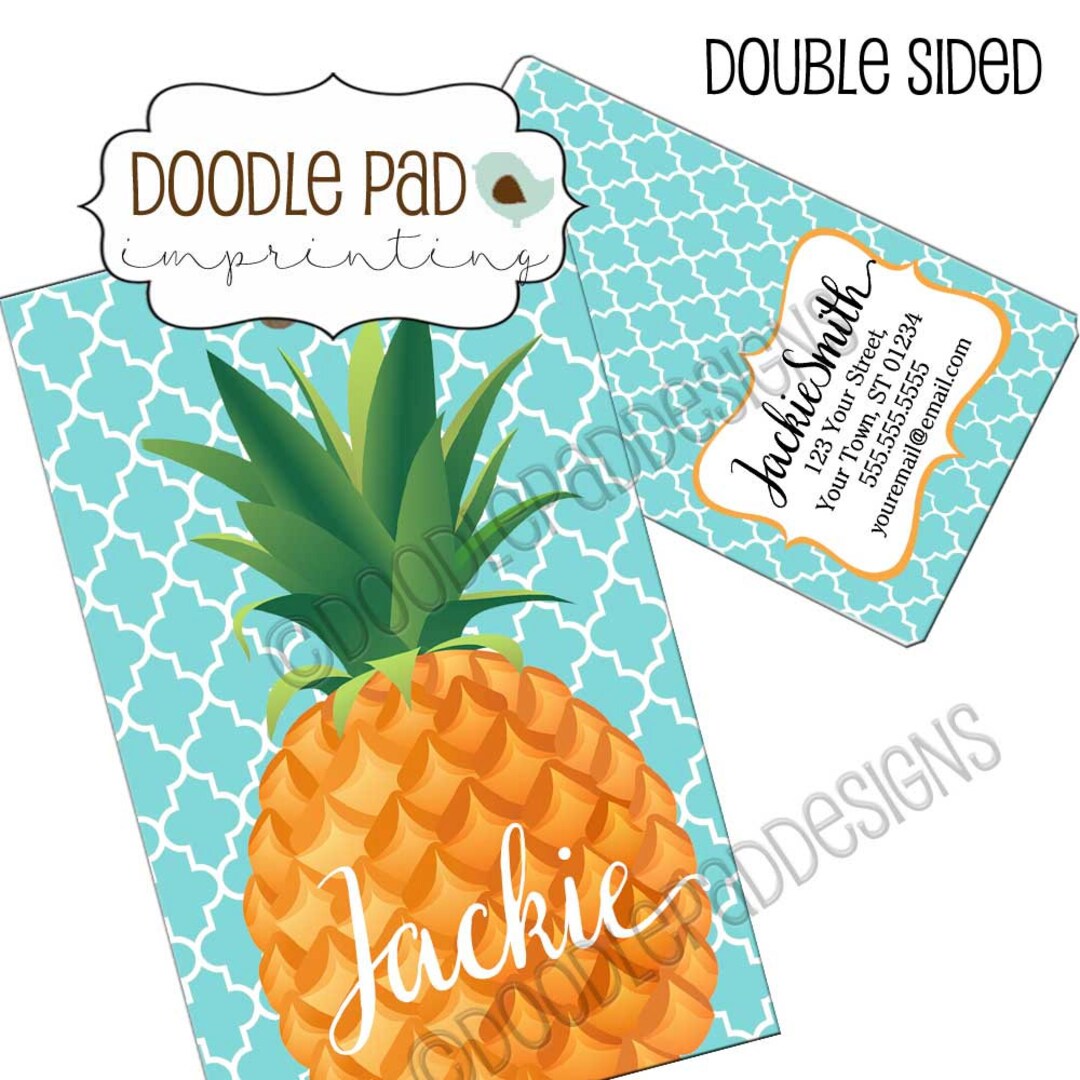 Pineapple Luggage Tag Personalized Bag Tag Etsy