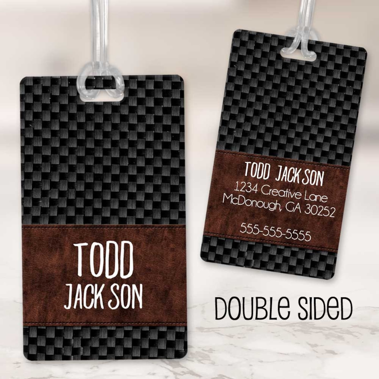 Men's Luggage Tag Personalized travel accessory Etsy