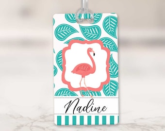 Personalized Flamingo Bag Tag | Custom Travel Tag