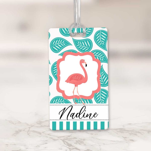 Personalized Flamingo Bag Tag | Custom Travel Tag