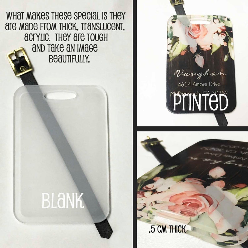 Personalized Luggage Tag Acrylic Camera Bag Tag Etsy