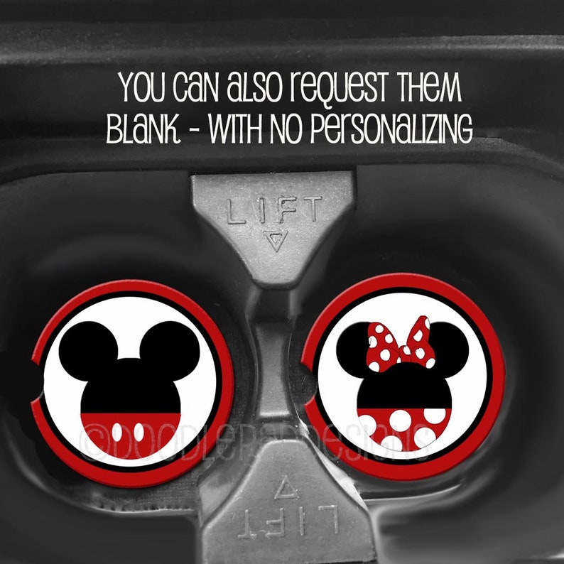 Disney Car Coasters Monogrammed Mickey Mouse Car Coaster Etsy