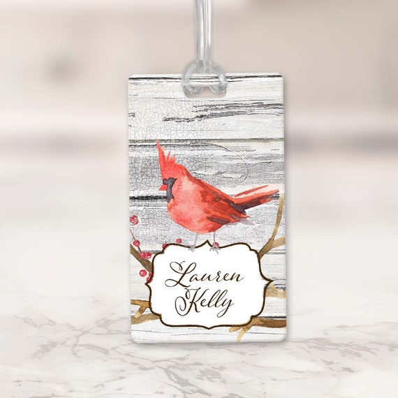 Personalized Cardinal Luggage Tag Women's Bag Tag Bird -  Canada