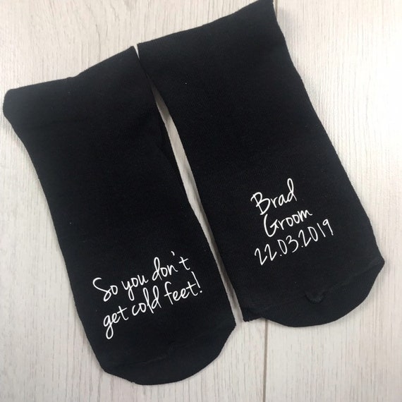 So You Dont Get Cold Feet Groom Socks Wedding Socks | Etsy