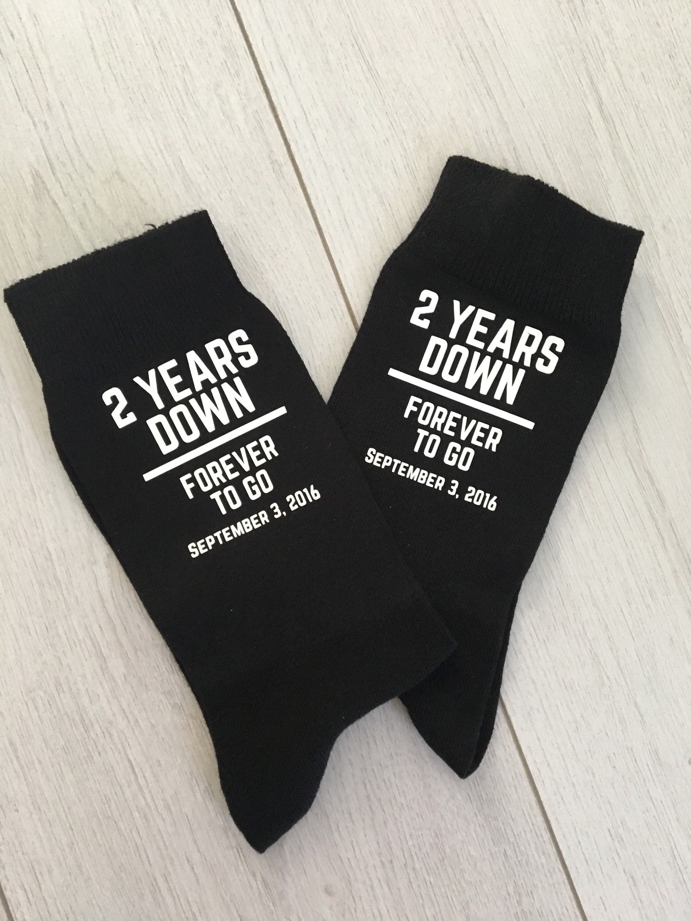 2nd Anniversary Personalised Socks for Cotton Anniversaries Etsy UK