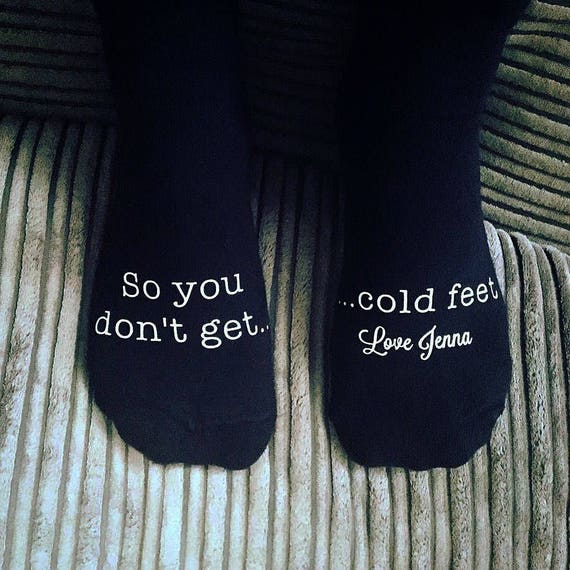 So You Don't Cold Feet Socks Wedding Socks Groom Socks - Etsy UK