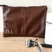 Mens wash bag personalised with initials, travel bag, mens initial document holder, mens leather look gift, 3rd anniversary gift, groom gift 