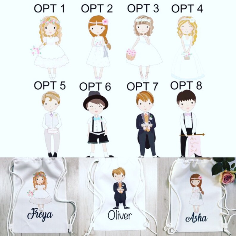 personalised flower girl bag