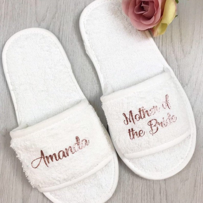 Bride Wedding Slippers Personalised Slippers Bride to Be Etsy