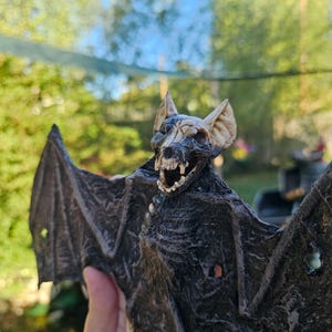 Mummified Bat Halloween Prop