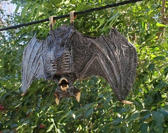 Mummified Bat Halloween Prop