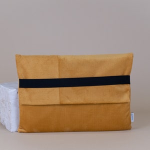 Laptoptasche • Cord • Patchwork • maisgelb •