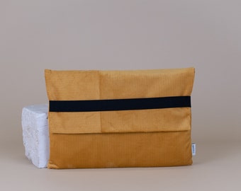 Laptop bag • corduroy • patchwork • maize yellow •