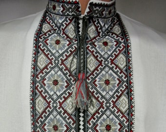 Traditional dress shirt vyshyvanka. Handmade Ukrainian vyshyvanka for men.  Embroidered shirt