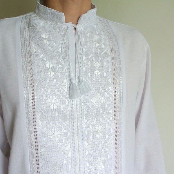 Ukrainian wedding vyshyvanka shirt. High quality handmade traditional clothes. Vyshivanka