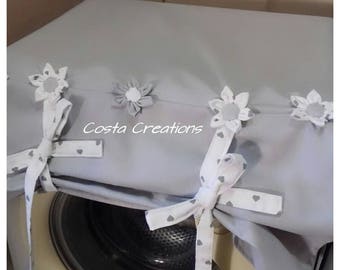 Fabric washing machine cover, fabric washing machine cover, dryer cover, dishwasher cover, laundry, fabric cover for washing machine