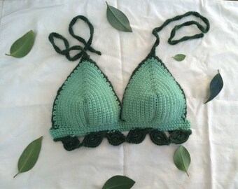 Crochet Top with Leaf Band