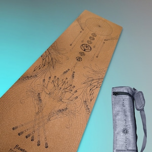 flowtoys natural cork yoga mat : i dream of props - flow arts inspired eco design