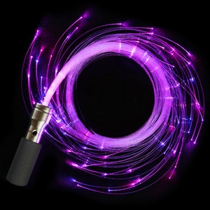 FiberFlies PixelWhip rev4 - Rechargeable 6' Fiber Optic Dance Whip (Battery & Charger Included)