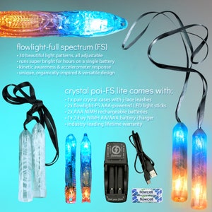 crystal poi lite v2 glowstringer-approved LED glowstick poi image 4