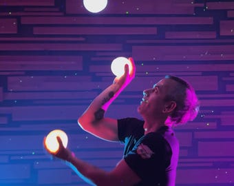 coral ball - most beautiful LED glow ball - sphereplay, contact juggling, mood lighting