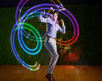 crystal poi lite v2 - glowstringer-approved LED glowstick poi