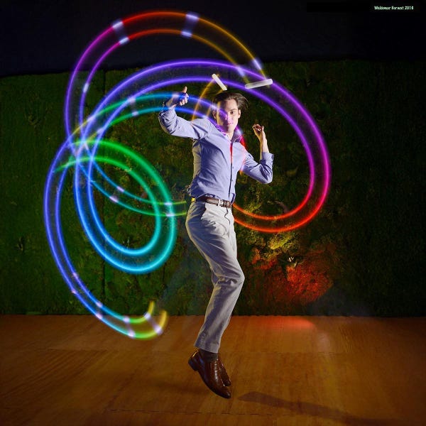 crystal poi lite v2 - Glowstringer-zugelassener LED Leuchtstick Poi