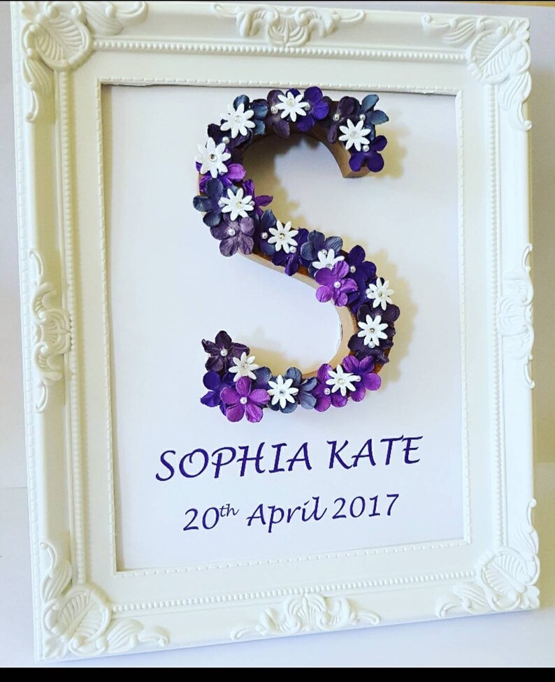 Personalised New baby frame baby girl frame nursery decor Etsy