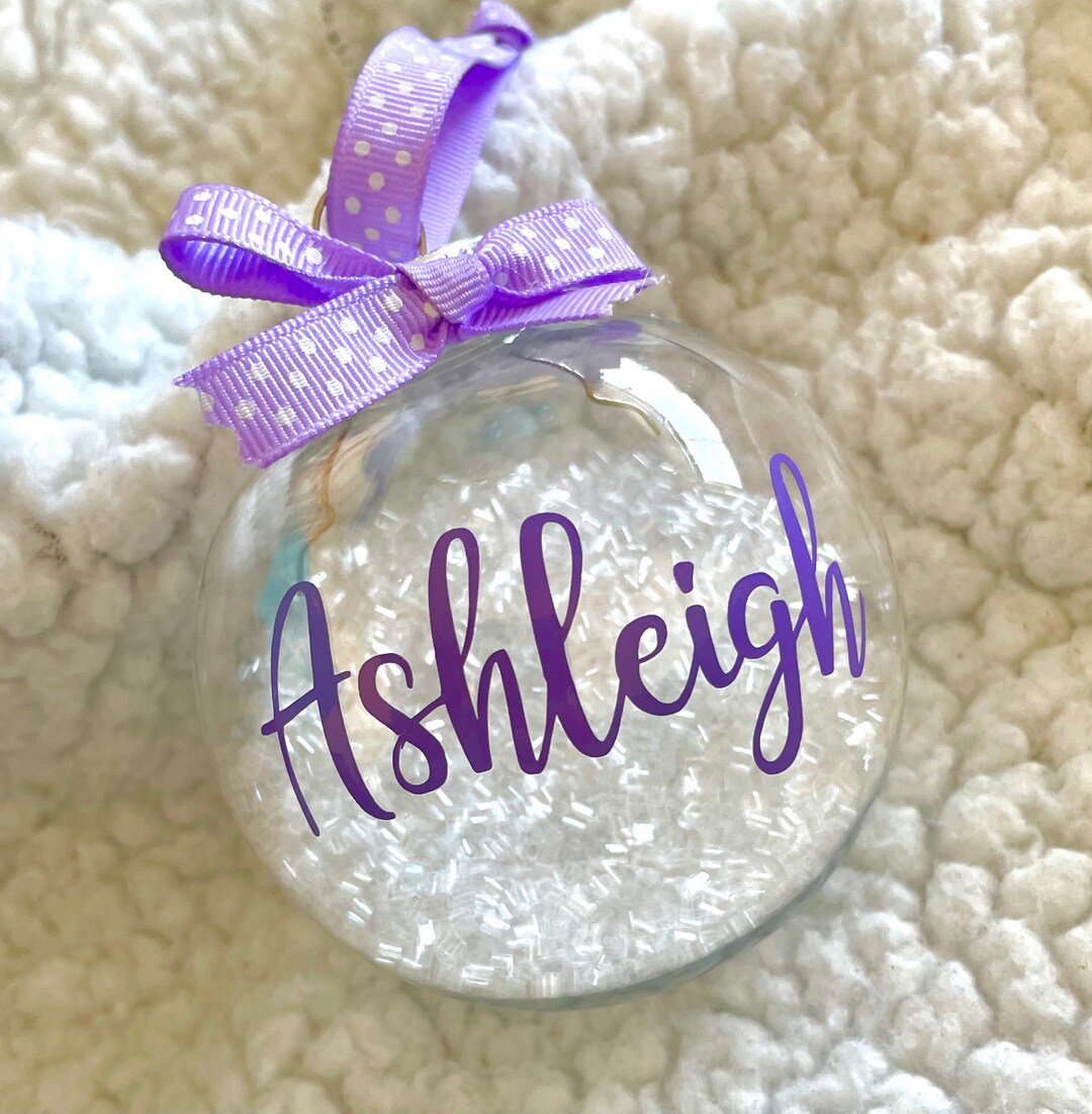 Personalized Name Christmas Tree Bauble Decoration Secret Etsy